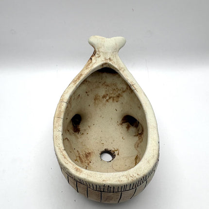 Ceramic Whale Planter Pot with Hand-Painted Floral Design